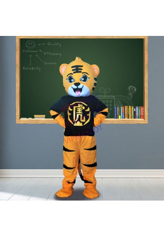New black tiger mascot jump tiger Mascot Costumes Cartoon Character  mascotte costum Fancy Dress birthday gift Cosplay Outfits