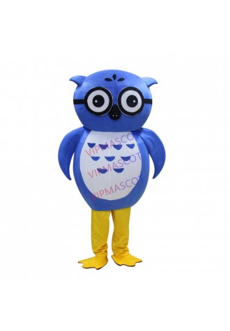 High quality Adult Owl Mascot Costume Blue Owl cosplay costumes Free shipping