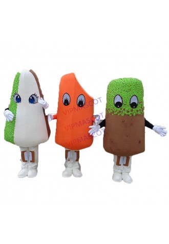 Colorful Popsicle Ice Cream Bar Ice-lolly Ice Candy Mascot Costume Suits Halloween Cosplay Party Game Outfit Adults