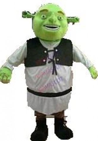 New Shrek Mascot Costume Cartoon Halloween Party outdoor Costume Adult Size with Green Fat Head Laughing Face Fast Shipping