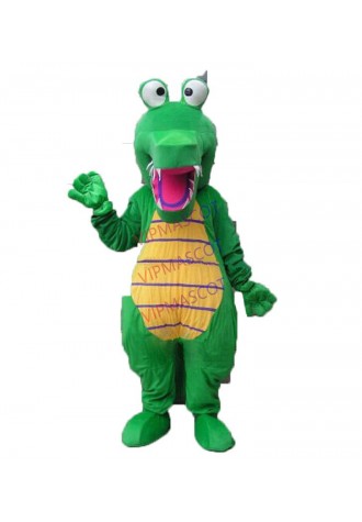 Top quality Make EVA Helmet Green crocodile Mascot Costumes Cartoon Apparel Birthday party Masquerade