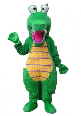 Top quality Make EVA Helmet Green crocodile Mascot Costumes Cartoon Apparel Birthday party Masquerade