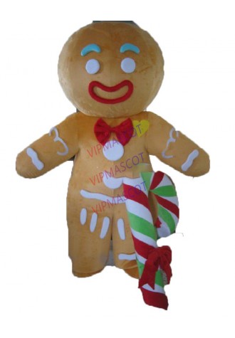 Gingerbread Man Mascot Costumes Cartoon Apparel Birthday Party Fancy Dress Christmas Cosplay for Halloween party event