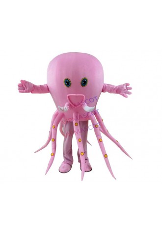 Mascot Pink Green Octopus Mascot Costume Custom Fancy Costume Ocean Anime Mascot Theme Fancy Dress Carnival Halloween Costume