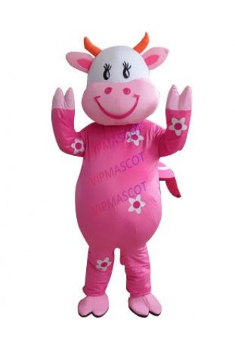 Cosplay Costumes Cartoon Character Adult Cute Lovely Cow Mascot Costume Fancy Dress Halloween Party Costume
