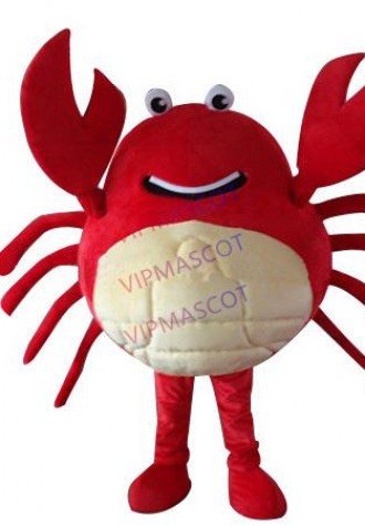 Red Crab Mascot Costumes Unisex Cartoon Apparel Cosplay Custom Made Adult Size