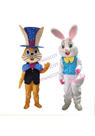 Cosplay Costumes Rabbit Mascot Costume Bugs Rabbit Hare Easter Adult Mascot Halloween Party Fancy Dress Mascot Costume