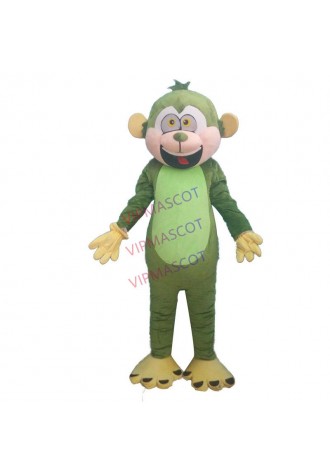 Green Monkey Custom Mascot Costume Adult Cartoon Cosplay Costume With Fan Inside Head For Commercial Advertising promotion