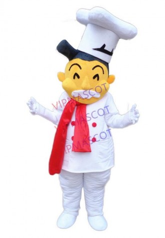 Cook Chef Baker Mascot Costume Adult Cartoon Character Outfit Suit Supermarket Ceremonial Event Can Add Logo