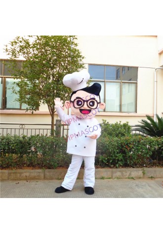 Cook Chef Baker Mascot Costume Adult Cartoon Character Outfit Suit Supermarket Ceremonial Event Can Add Logo