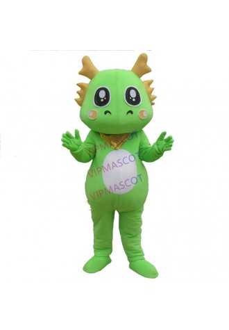 Cute Green Dragon cartoon Mascot Costume for Sale Adult Size outdoor Halloween Christmas Carnival Party Costumes Fancy Dress