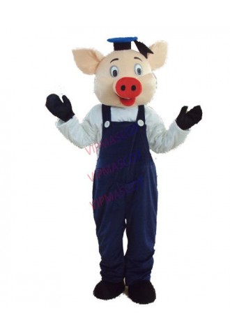 Happy Pig Mascot Costumes Cute Cartoon Pig Apparel Advertisement Costumes Halloween Birthday Party Animal Mascot Costume