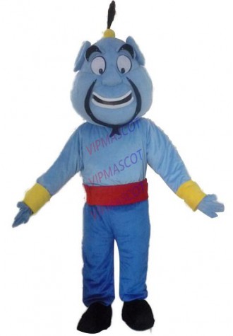 Blue Aladdin Genie Evil Bogy Spirit Demon Mascot Costume Halloween Purim party fancy dress Cartoon Outdoor Cosplay Costum