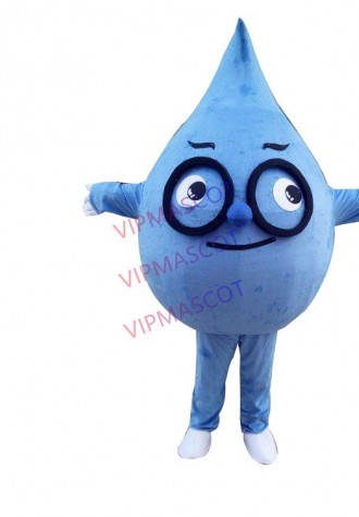 Water Drop Mascot Costume Adult Size Apparel Fancy Dress Christmas Cosplay for Halloween Party Event