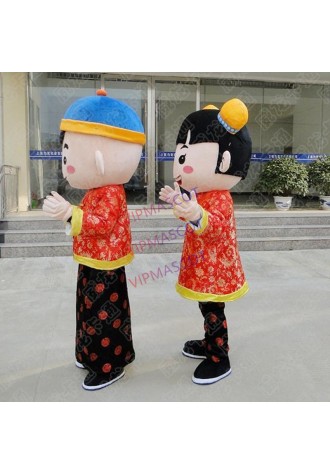 Chinese Children Kids Cosplay Mascotte Boy and Girl Adult Mascot Carnival Party Dress Halloween Performance Mascots