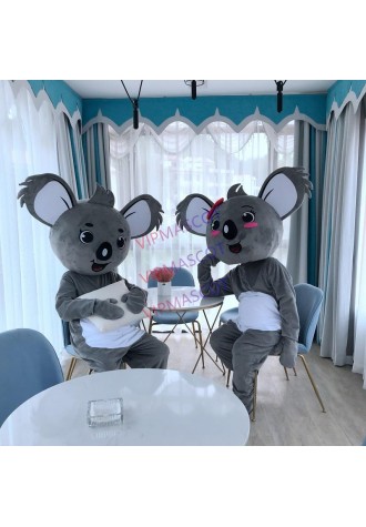 Animal Koala Mascot Costume Cartoon Character Performance Clothing Mascot Costume for Halloween Carnival Birthday Party Dress