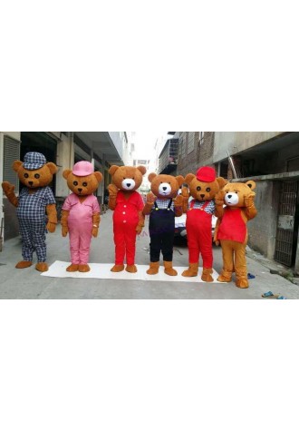 Teddy mascot costume Teddy bear mascotter cartoon fancy dress costume Halloween Fancy Dress Christmas Cosplay for Party