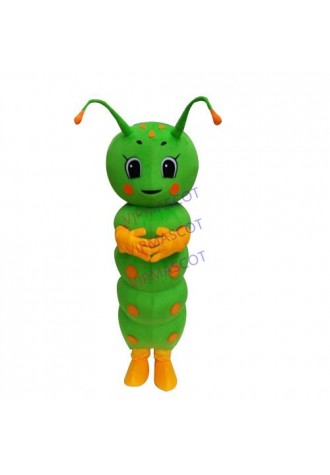 Green Carpenterworm Mascot Costume Cartoon Character Mascotte Adult Apparel Halloween Fancy Dress Christmas Cosplay Outfit
