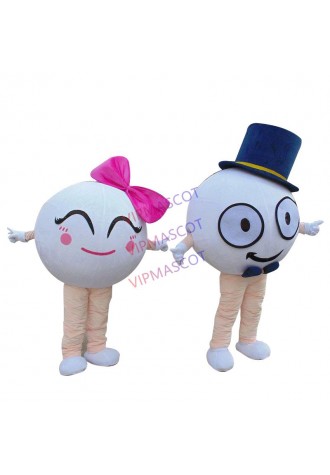 Couple Ball Mascot Costume Cartoon Character Theme Outfit  Cosplay Adult Carnival Fancy Suit