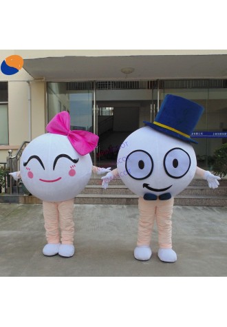 Couple Ball Mascot Costume Cartoon Character Theme Outfit  Cosplay Adult Carnival Fancy Suit