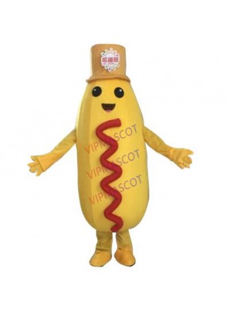 Advertising hot dog Mascot Costume Character Feature Fancy Dress Outfit Halloween Cosplay party