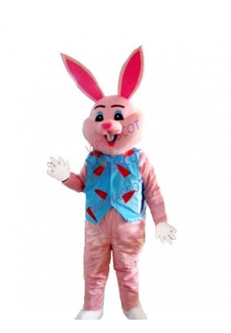 mascot wholesale super cute Easter rabbit bunny mascot costume pink carrot bunny cartoon mascotte outfit