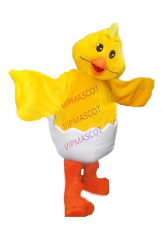 mascot Lovely New Born Yellow Chick Mascot Costume Adult Size Easter Egg Chick Cartoon Character Mascotte Outfit Suit