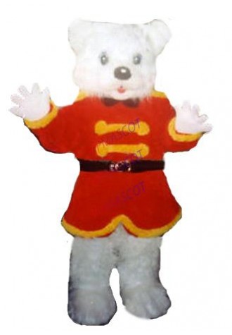 mascot Plush White Bear Mascot Costume Customized Adult Size Bear Cartoon Character Mascotte Outfit Suit