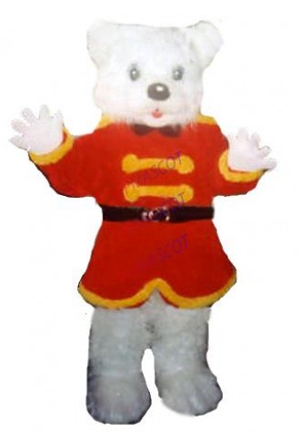 mascot Plush White Bear Mascot Costume Customized Adult Size Bear Cartoon Character Mascotte Outfit Suit