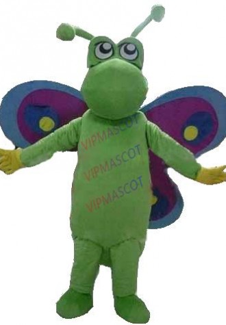 mascot Purple Wing Green Buttefly Mascot Costume Adult Size Butterfly Cartoon Character Mascotte Outfit Suit Cosply Costume