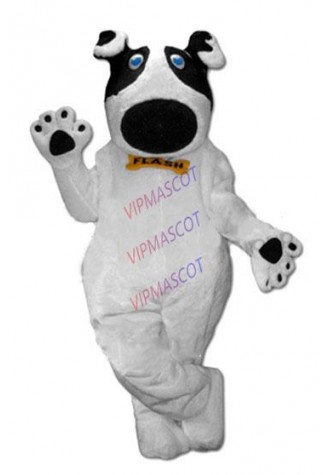 mascot White Dog Flash Advertising Adult Mascot Costume Animal Mascot Costume for Sale Cosply Carnival Costumes Outfit
