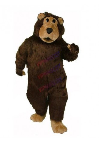 mascot Brown Fur Boris Bear Mascot Costume Adult Size Deluxe Plush Brown Bear Mascotte Mascota Outfit Suit Fancy Dress