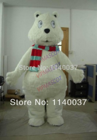 mascot White Polar Bear mascot costume custom costume cosplay Cartoon Character carnival costume fancy Costume party