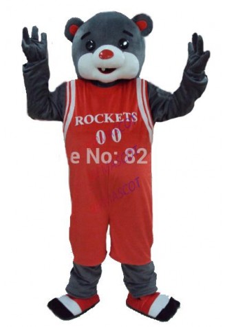 Hot sale fast shipping Clutch The Rockets Bear Mascot Costume Wholesale Animal Costume Free Shipping