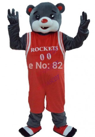 Hot sale fast shipping Clutch The Rockets Bear Mascot Costume Wholesale Animal Costume Free Shipping
