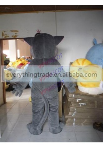 Hot sale Cute Cartoon Character Adult cute grey cat  Mascot costume Fancy Dress party Costume