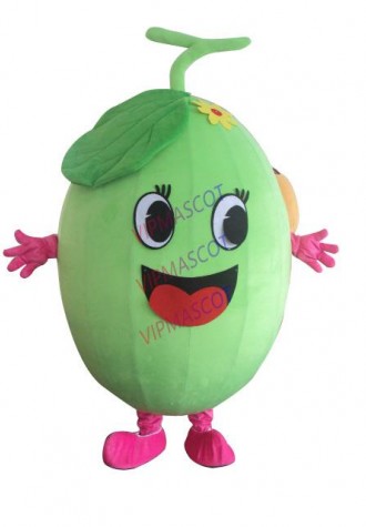 Hot sale Cute Adult cartoon character cute green happy bean Mascot Costume Halloween party costumes