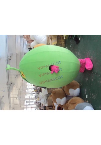 Hot sale Cute Adult cartoon character cute green happy bean Mascot Costume Halloween party costumes