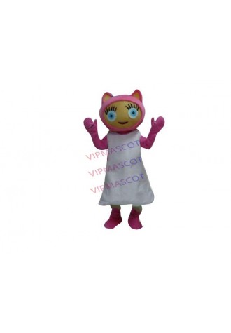 Hot selling Foam Adult cute Pink Lady Cat Mascot Costumes Halloween Costume Fancy Dress Suit