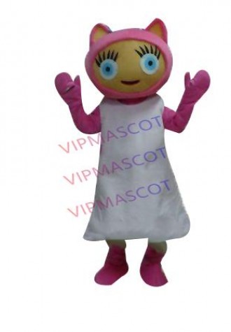 Hot selling Foam Adult cute Pink Lady Cat Mascot Costumes Halloween Costume Fancy Dress Suit
