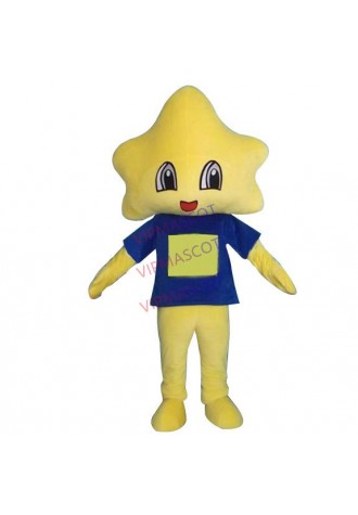Hot selling Foam Adult cute custom Plush adult yellow star Mascot Cartoon Costume Halloween