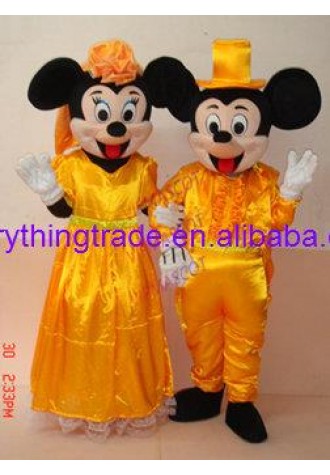 New arrival Cute Adult  gold mouse mascot fancy dress costumes Halloween party costumes adult size