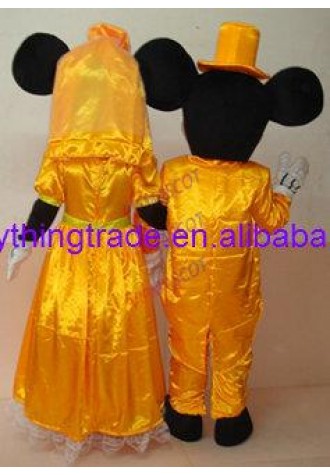 New arrival Cute Adult  gold mouse mascot fancy dress costumes Halloween party costumes adult size