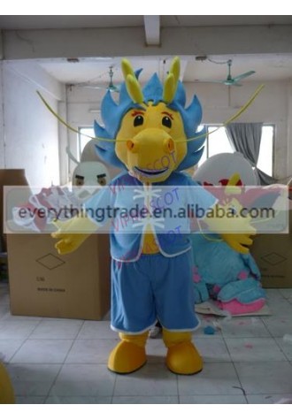 Hot sale Adult cute blue big dragon mascot mascot costume fancy dress party costumes adult size