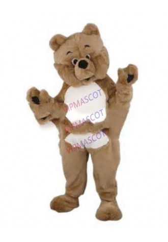 Hot selling Adult cartoon character lovely big light brown bear Mascot Costume Halloween party costumes