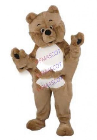 Hot selling Adult cartoon character lovely big light brown bear Mascot Costume Halloween party costumes