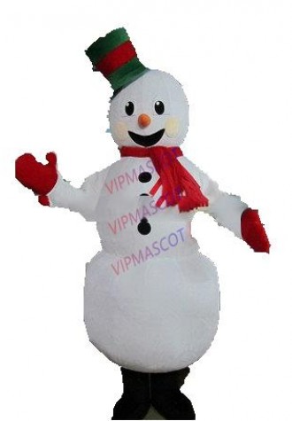 Hot selling Adult cartoon character lovely White Snowman Mascot Costume fancy dress party costumes