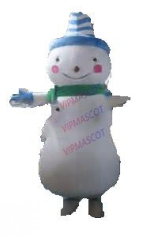 Hot selling Cute Adult cartoon character lovely big snowman Mascot Costume Halloween party costumes