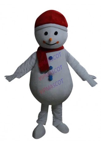 Hot sale Foam Adult cute Red scarf snowman mascot costume fancy dress Halloween party costumes