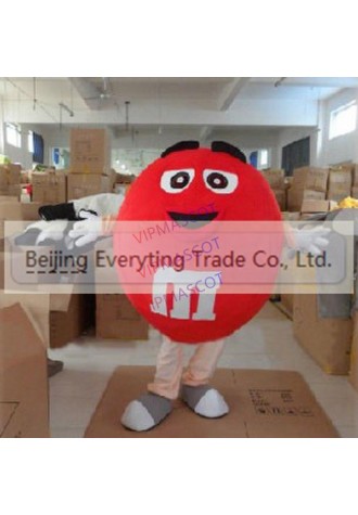 Hot sale Adult cartoon character cute red MM Mascot Costume Halloween party costumes adult size